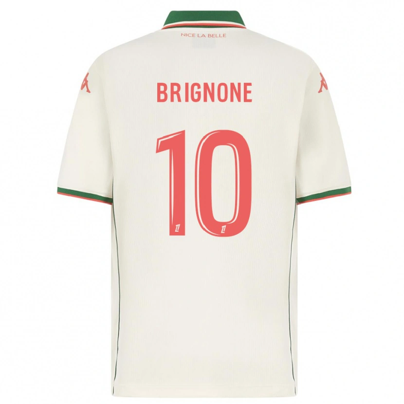 Danxen Niño Camiseta Millan Brignone #10 Blanco Verde 2ª Equipación 2025/26 La Camisa México
