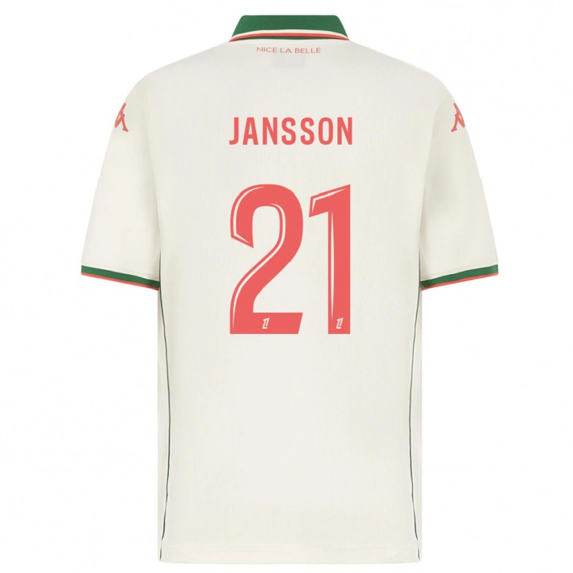 Danxen Niño Camiseta Isak Jansson #21 Blanco Verde 2ª Equipación 2025/26 La Camisa México