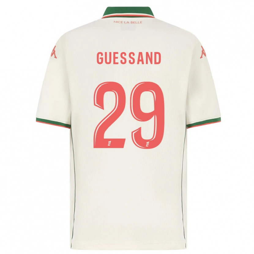 Danxen Niño Camiseta Evann Guessand #29 Blanco Verde 2ª Equipación 2025/26 La Camisa México