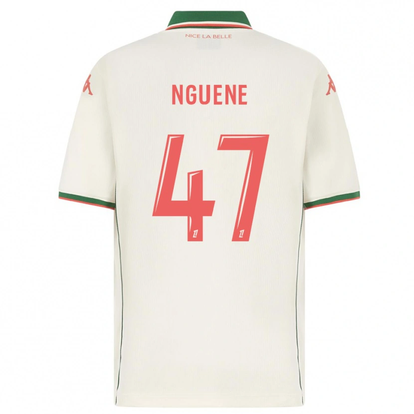 Danxen Niño Camiseta Bernard Nguene #47 Blanco Verde 2ª Equipación 2025/26 La Camisa México