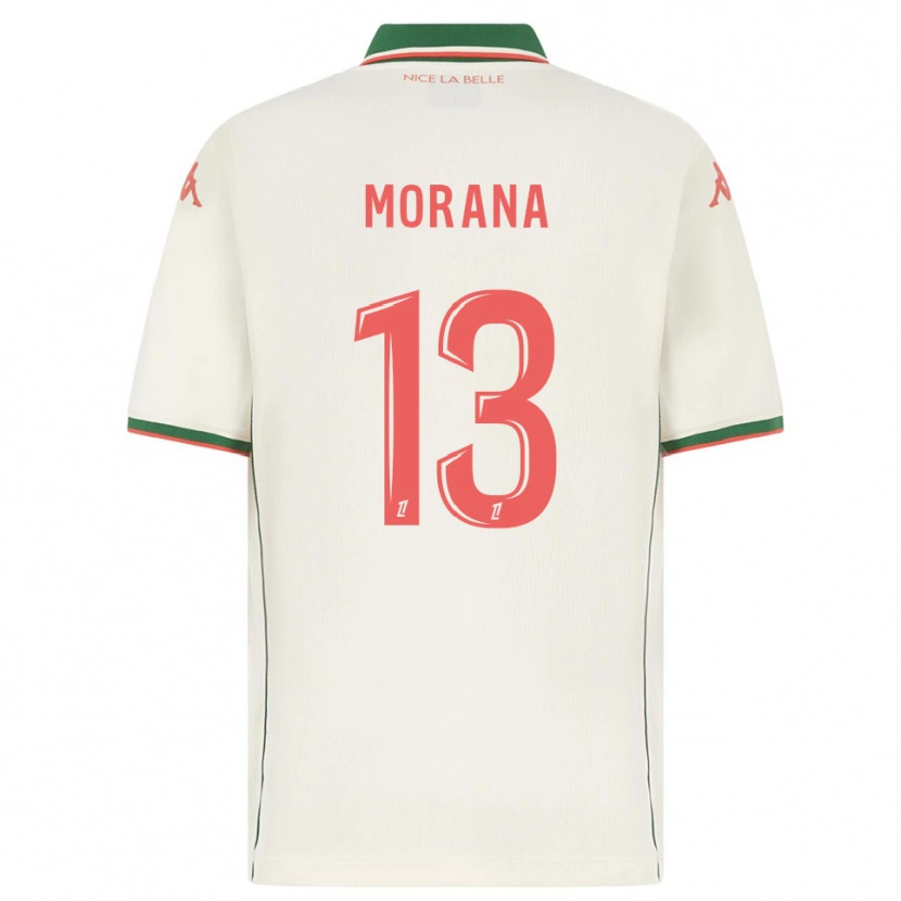 Danxen Niño Camiseta Djelan Morana #13 Blanco Verde 2ª Equipación 2025/26 La Camisa México