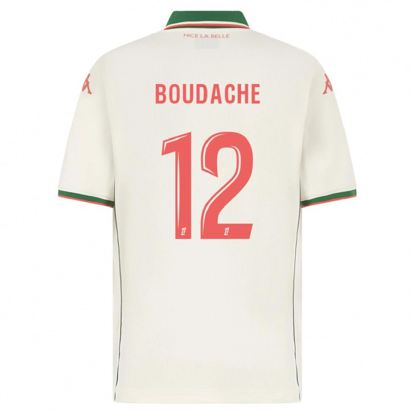 Danxen Niño Camiseta Kaïl Boudache #12 Blanco Verde 2ª Equipación 2025/26 La Camisa México
