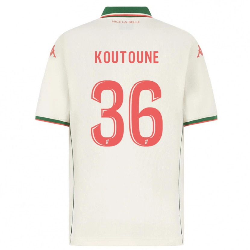 Danxen Niño Camiseta Hamza Koutoune #36 Blanco Verde 2ª Equipación 2025/26 La Camisa México