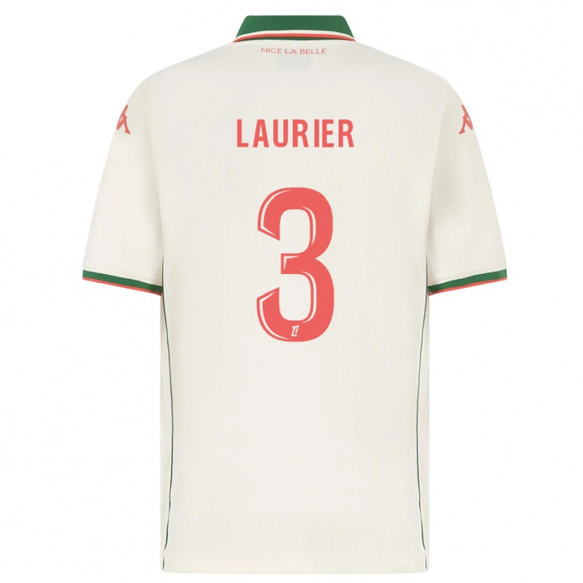 Danxen Niño Camiseta Estelle Laurier #3 Blanco Verde 2ª Equipación 2025/26 La Camisa México