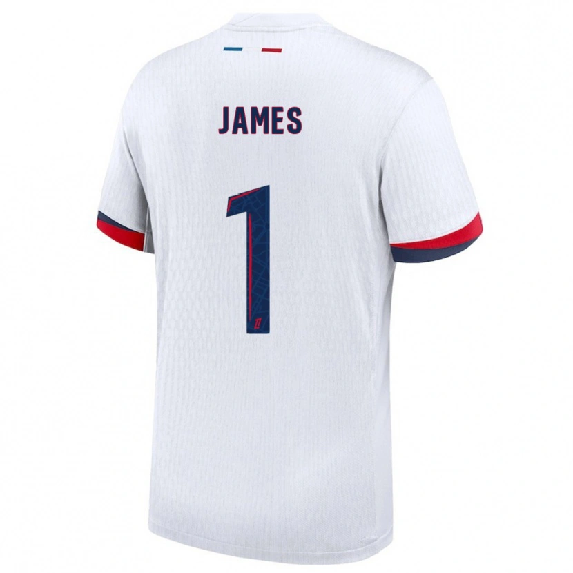 Danxen Niño Camiseta Martin James #1 Blanco Rojo 2ª Equipación 2025/26 La Camisa México