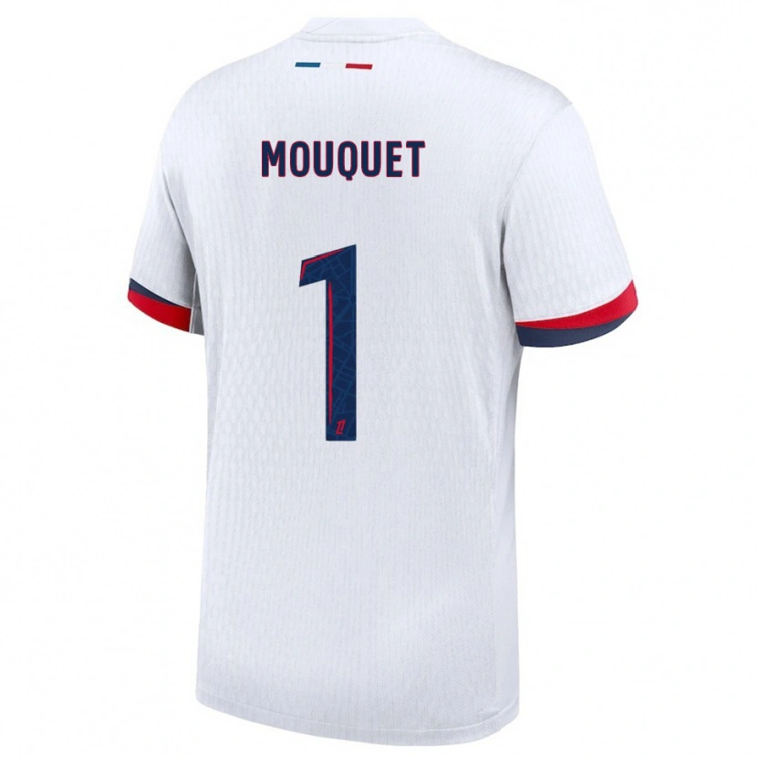 Danxen Niño Camiseta Louis Mouquet #1 Blanco Rojo 2ª Equipación 2025/26 La Camisa México