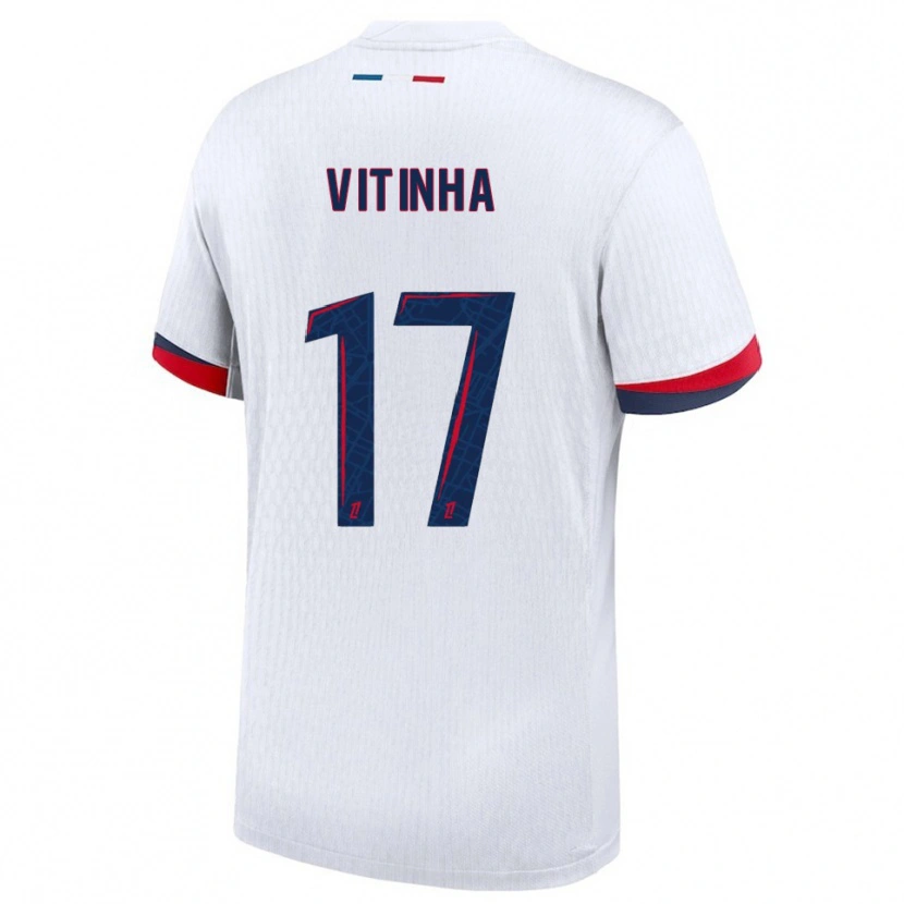 Danxen Niño Camiseta Vitinha #17 Blanco Rojo 2ª Equipación 2025/26 La Camisa México