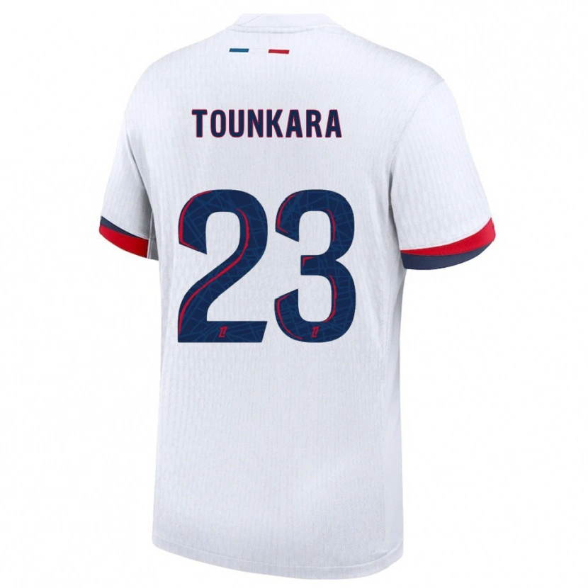 Danxen Niño Camiseta Aïssatou Tounkara #23 Blanco Rojo 2ª Equipación 2025/26 La Camisa México