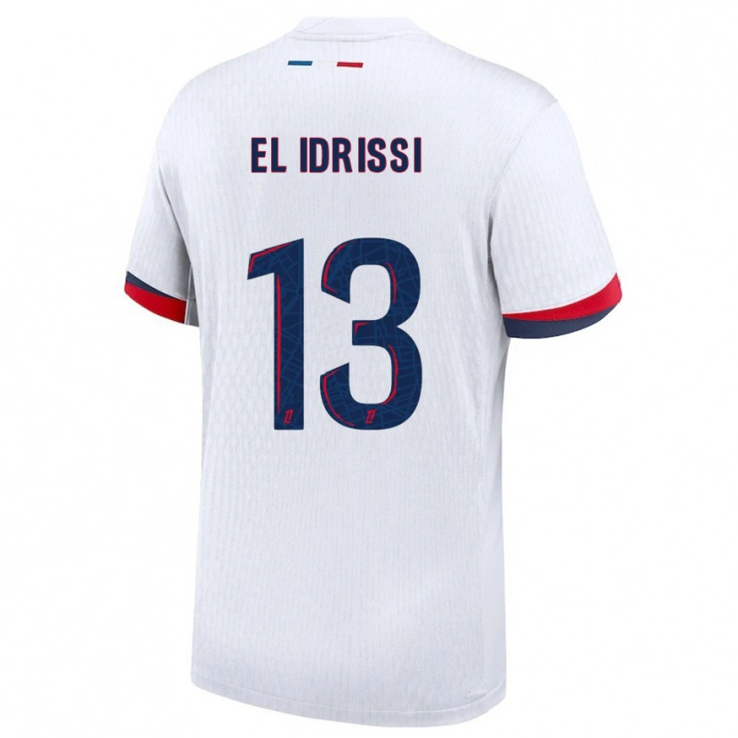 Danxen Niño Camiseta Mohamed-Amine El Idrissi #13 Blanco Rojo 2ª Equipación 2025/26 La Camisa México