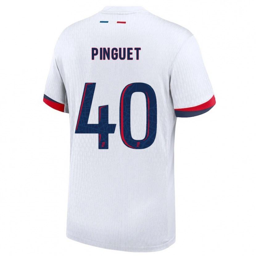 Danxen Niño Camiseta Alice Pinguet #40 Blanco Rojo 2ª Equipación 2025/26 La Camisa México