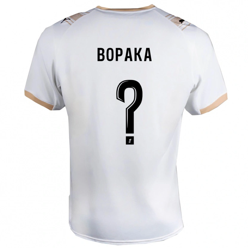 Danxen Niño Camiseta Yohann Bopaka #0 Blanco Negro 2ª Equipación 2025/26 La Camisa México