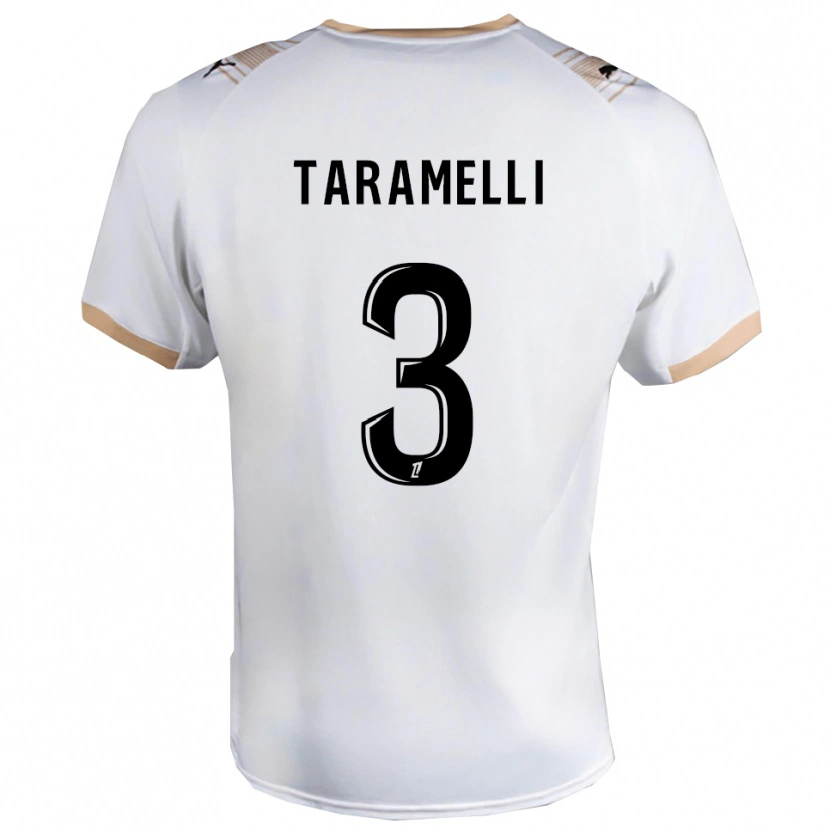 Danxen Niño Camiseta Valentin Taramelli #3 Blanco Negro 2ª Equipación 2025/26 La Camisa México