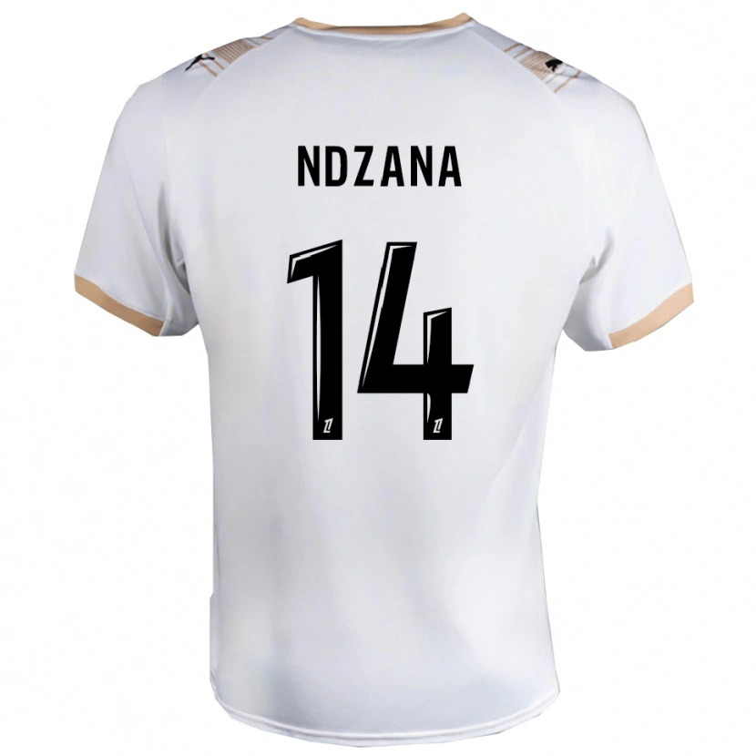 Danxen Niño Camiseta Parfait-Anthony Ndzana #14 Blanco Negro 2ª Equipación 2025/26 La Camisa México