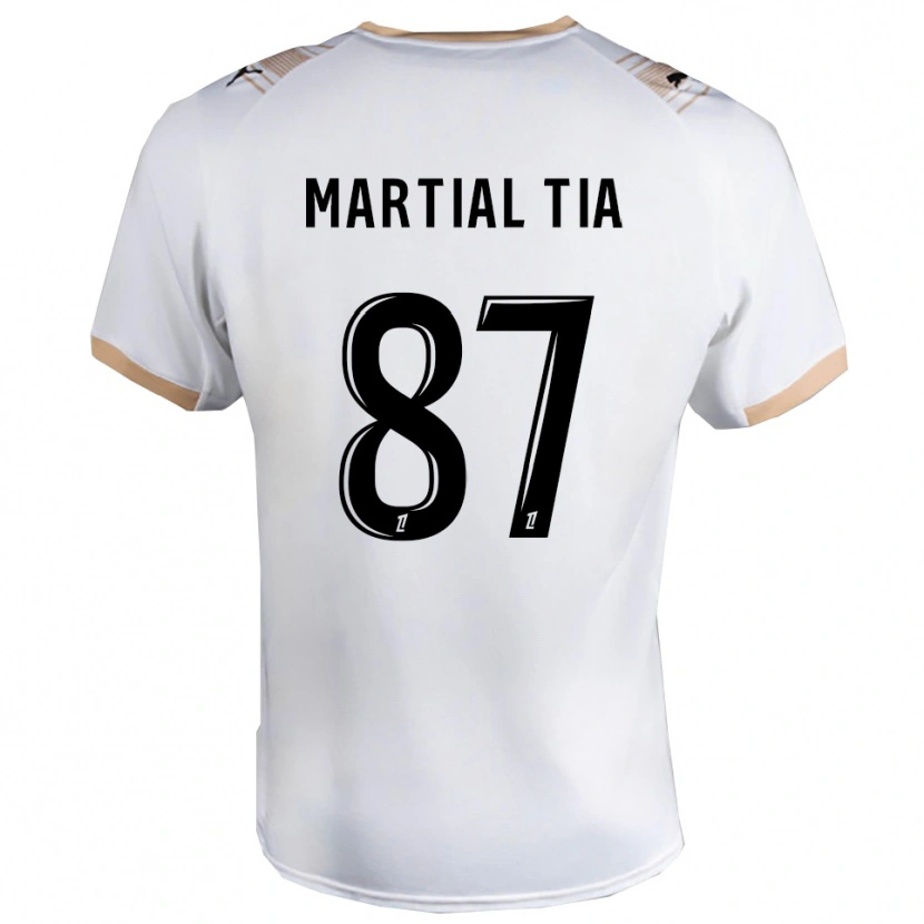 Danxen Niño Camiseta Ange Martial Tia #87 Blanco Negro 2ª Equipación 2025/26 La Camisa México