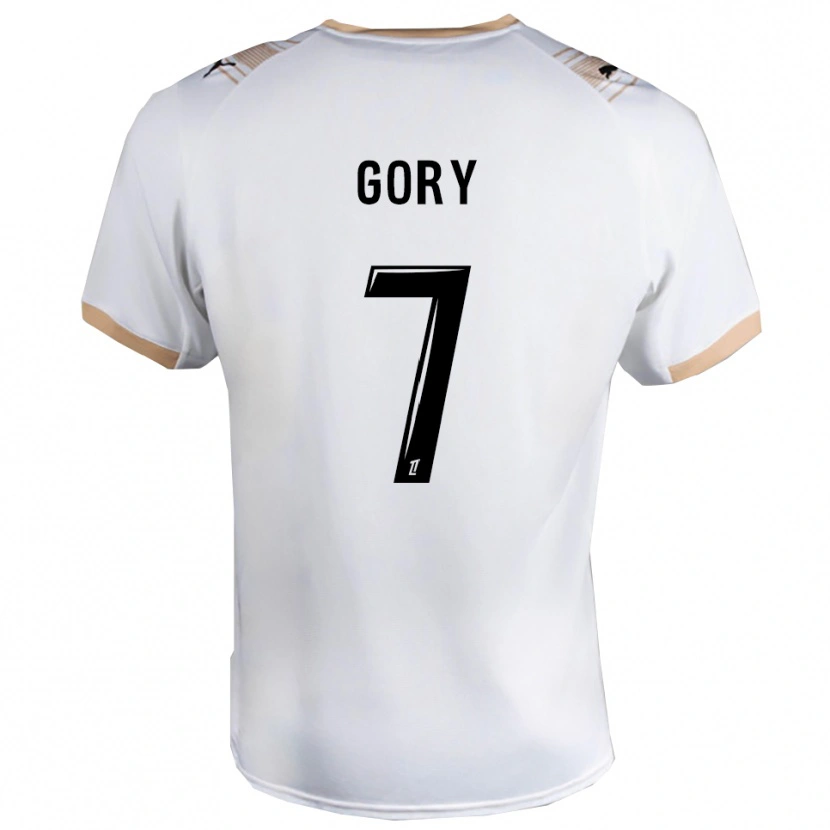 Danxen Niño Camiseta Abdoulaye Gory #7 Blanco Negro 2ª Equipación 2025/26 La Camisa México