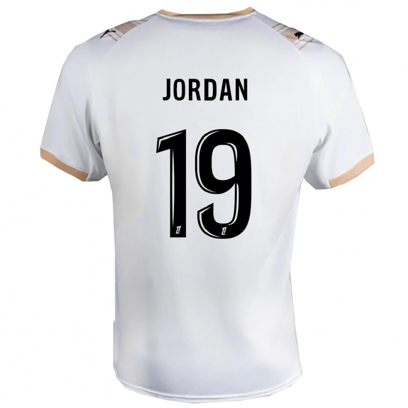 Danxen Niño Camiseta Jordan #19 Blanco Negro 2ª Equipación 2025/26 La Camisa México