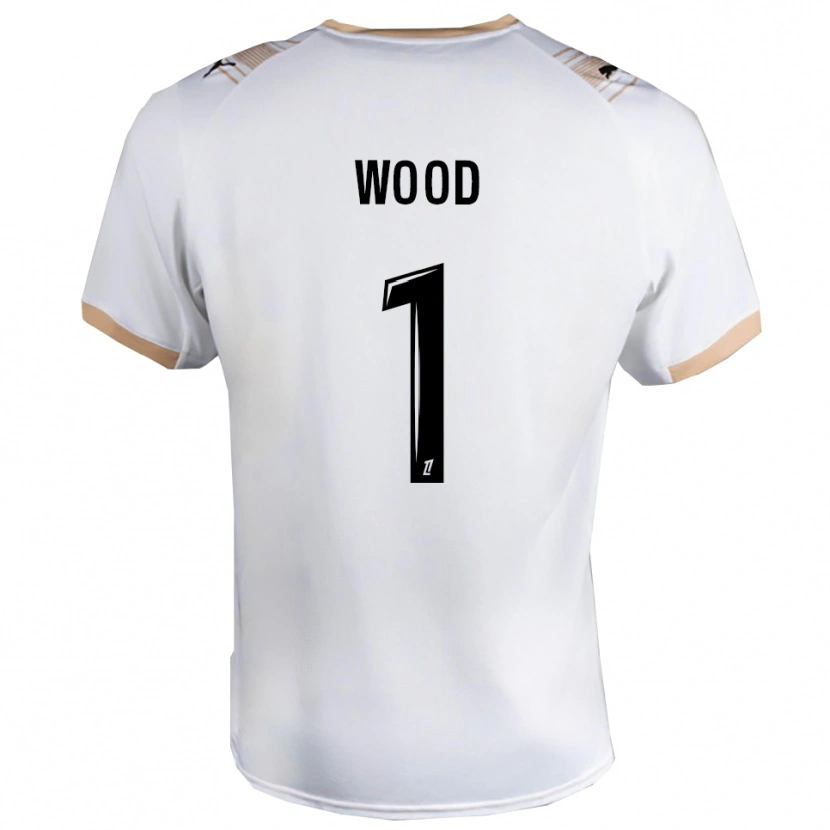 Danxen Niño Camiseta Mackenzie Wood #1 Blanco Negro 2ª Equipación 2025/26 La Camisa México