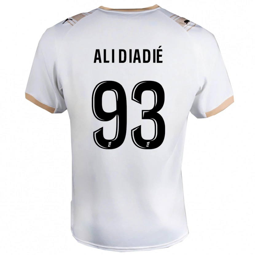 Danxen Niño Camiseta Mohamed Ali Diadié #93 Blanco Negro 2ª Equipación 2025/26 La Camisa México