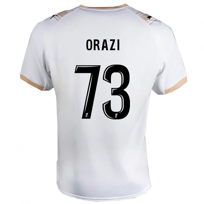Danxen Niño Camiseta Ike Orazi #73 Blanco Negro 2ª Equipación 2025/26 La Camisa México