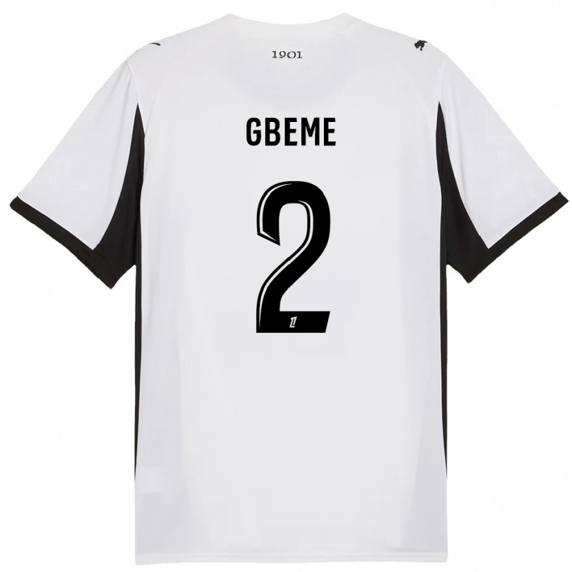 Danxen Niño Camiseta Mervin Gbeme #2 Blanco Negro 2ª Equipación 2025/26 La Camisa México