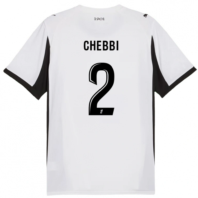 Danxen Niño Camiseta Mohamed Chebbi #2 Blanco Negro 2ª Equipación 2025/26 La Camisa México