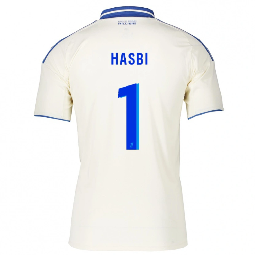 Danxen Niño Camiseta Walid Hasbi #1 Champán Azul 2ª Equipación 2025/26 La Camisa México