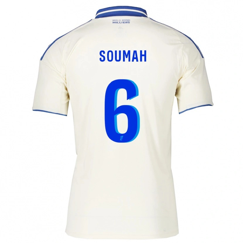 Danxen Niño Camiseta Mohamed Soumah #6 Champán Azul 2ª Equipación 2025/26 La Camisa México
