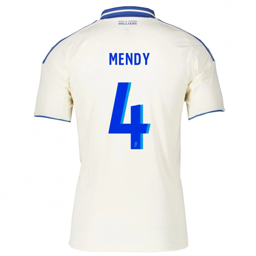 Danxen Niño Camiseta François Mendy #4 Champán Azul 2ª Equipación 2025/26 La Camisa México