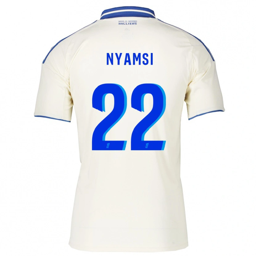 Danxen Niño Camiseta Gerzino Nyamsi #22 Champán Azul 2ª Equipación 2025/26 La Camisa México