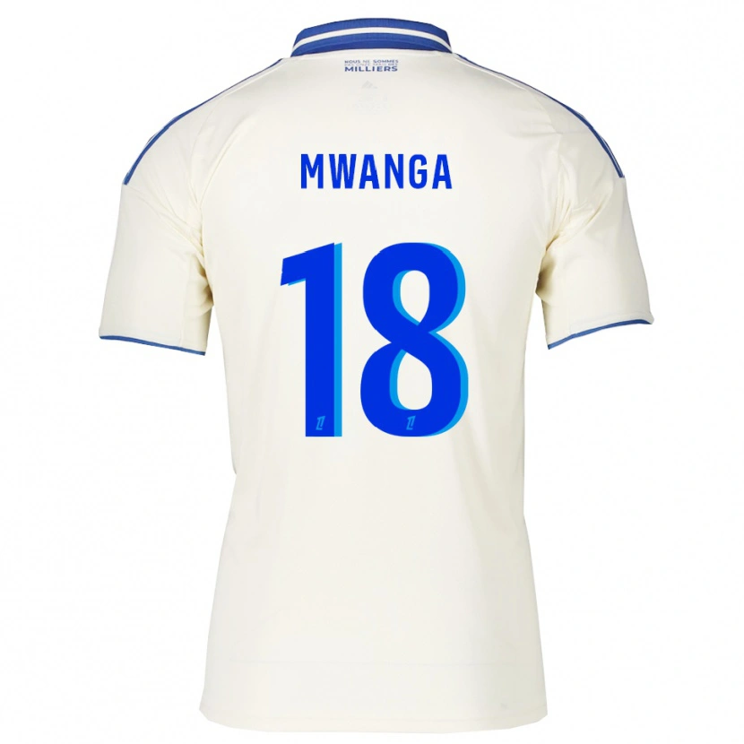 Danxen Niño Camiseta Junior Mwanga #18 Champán Azul 2ª Equipación 2025/26 La Camisa México