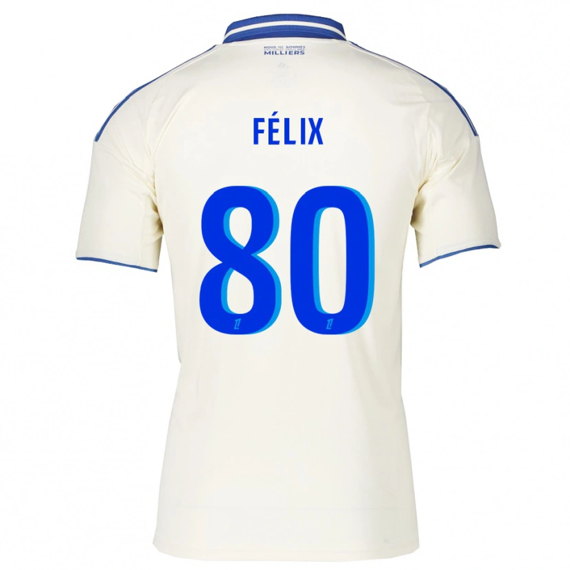 Danxen Niño Camiseta Félix Lemaréchal #80 Champán Azul 2ª Equipación 2025/26 La Camisa México