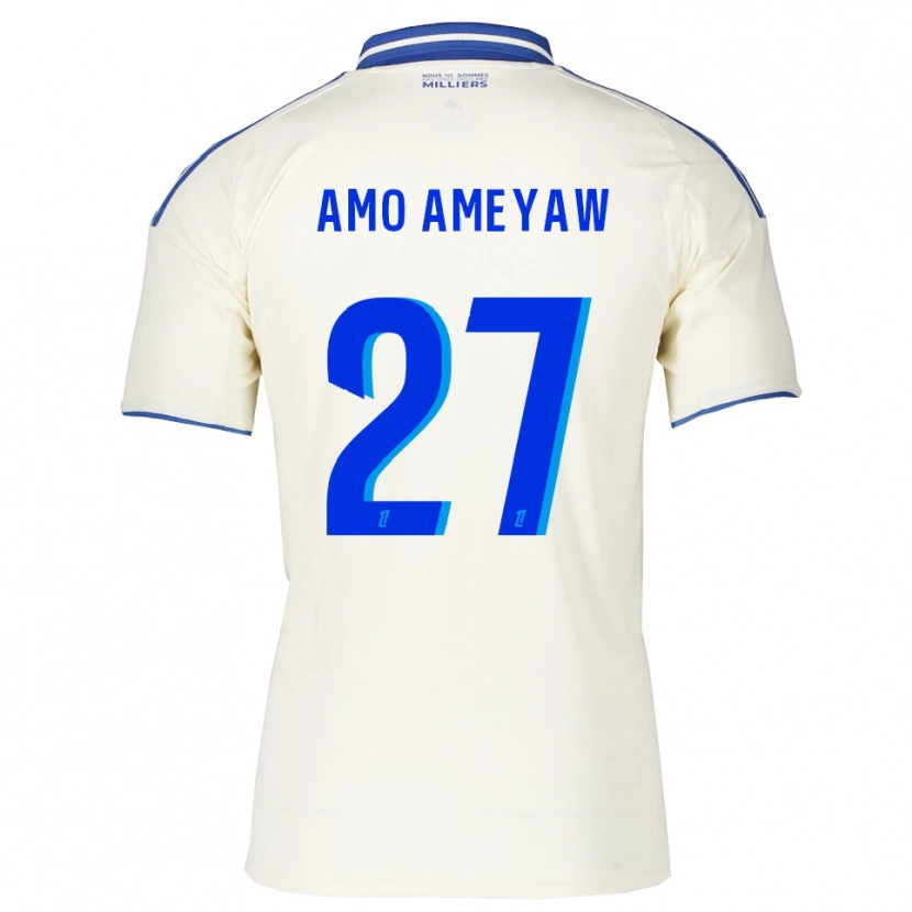Danxen Niño Camiseta Samuel Amo-Ameyaw #27 Champán Azul 2ª Equipación 2025/26 La Camisa México