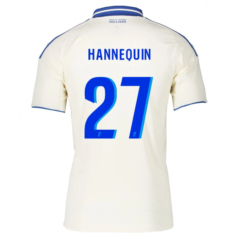 Danxen Niño Camiseta Laurine Hannequin #27 Champán Azul 2ª Equipación 2025/26 La Camisa México
