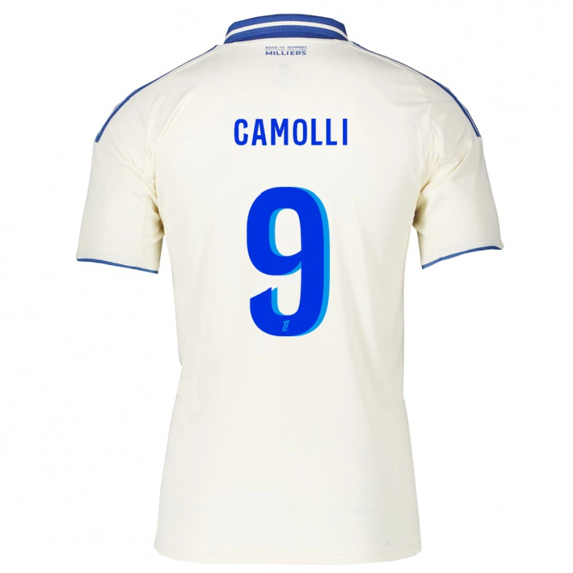 Danxen Niño Camiseta Benjamin Camolli #9 Champán Azul 2ª Equipación 2025/26 La Camisa México