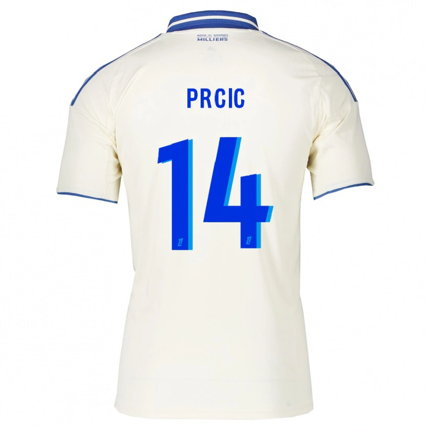 Danxen Niño Camiseta Sanjin Prcic #14 Champán Azul 2ª Equipación 2025/26 La Camisa México