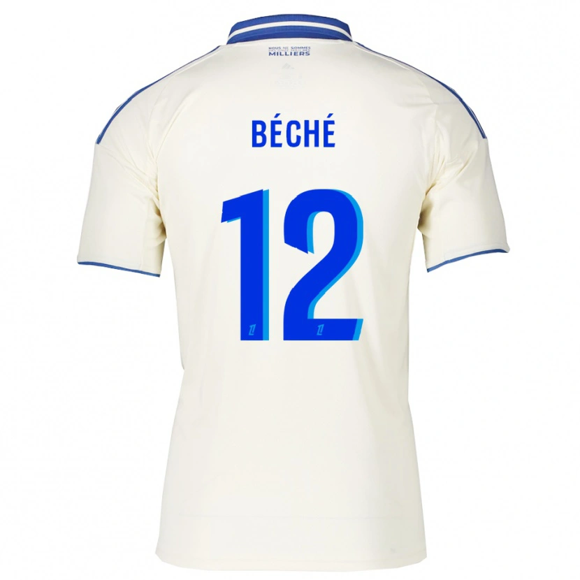 Danxen Niño Camiseta Amandine Béché #12 Champán Azul 2ª Equipación 2025/26 La Camisa México
