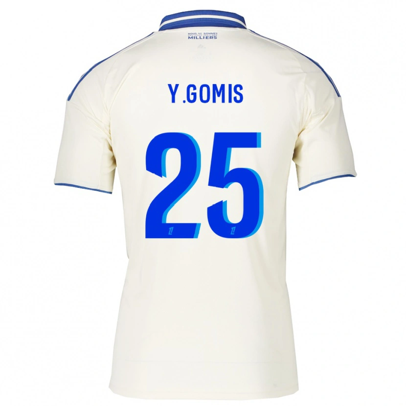 Danxen Niño Camiseta Yoni Gomis #25 Champán Azul 2ª Equipación 2025/26 La Camisa México