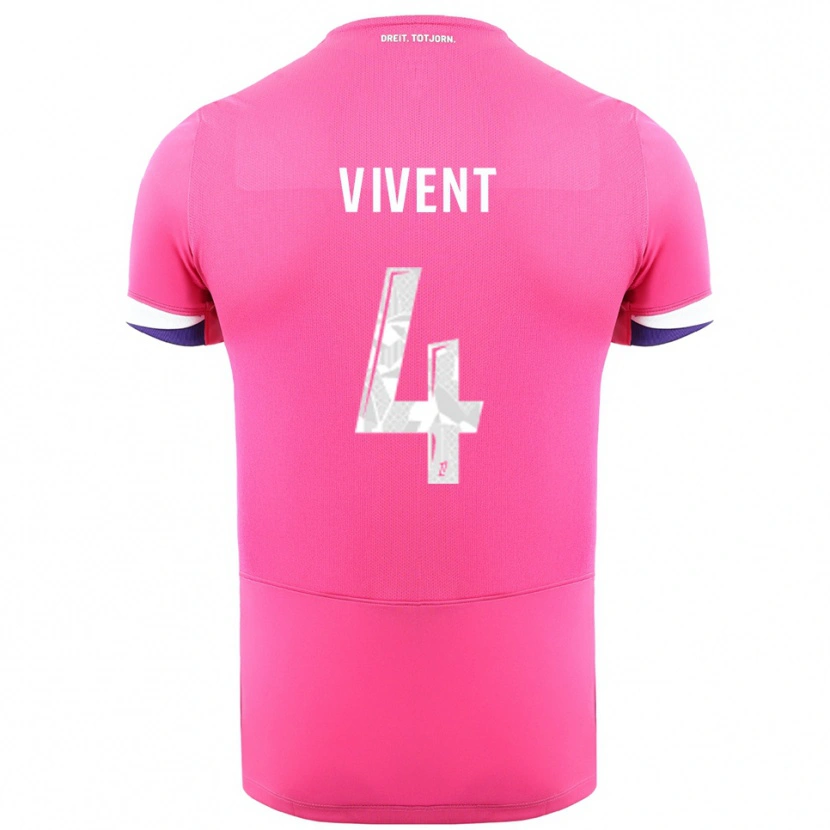 Danxen Niño Camiseta Sacha Vivent #4 Rosa Blanco 2ª Equipación 2025/26 La Camisa México