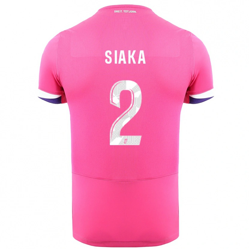 Danxen Niño Camiseta Nazihary Siaka #2 Rosa Blanco 2ª Equipación 2025/26 La Camisa México