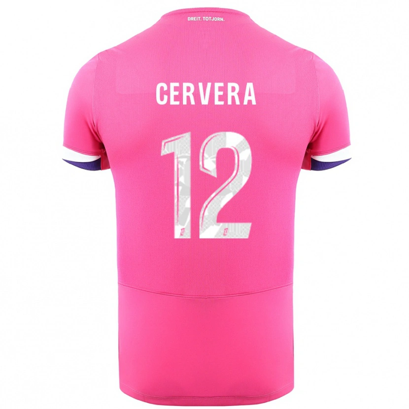 Danxen Niño Camiseta Laurianne Cervera #12 Rosa Blanco 2ª Equipación 2025/26 La Camisa México
