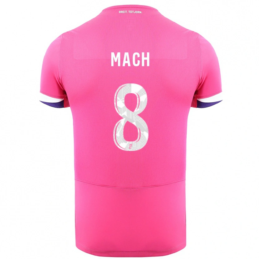 Danxen Niño Camiseta Mattéo Mach #8 Rosa Blanco 2ª Equipación 2025/26 La Camisa México