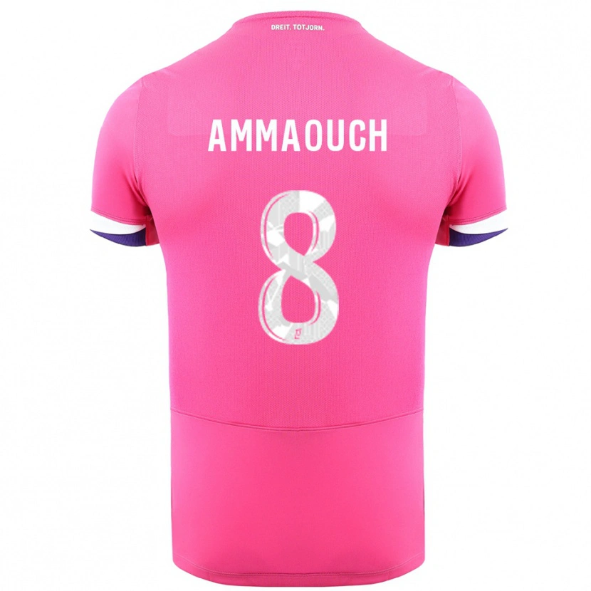 Danxen Niño Camiseta Aymen Amaaouch #8 Rosa Blanco 2ª Equipación 2025/26 La Camisa México