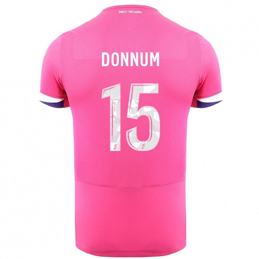 Danxen Niño Camiseta Aron Dønnum #15 Rosa Blanco 2ª Equipación 2025/26 La Camisa México
