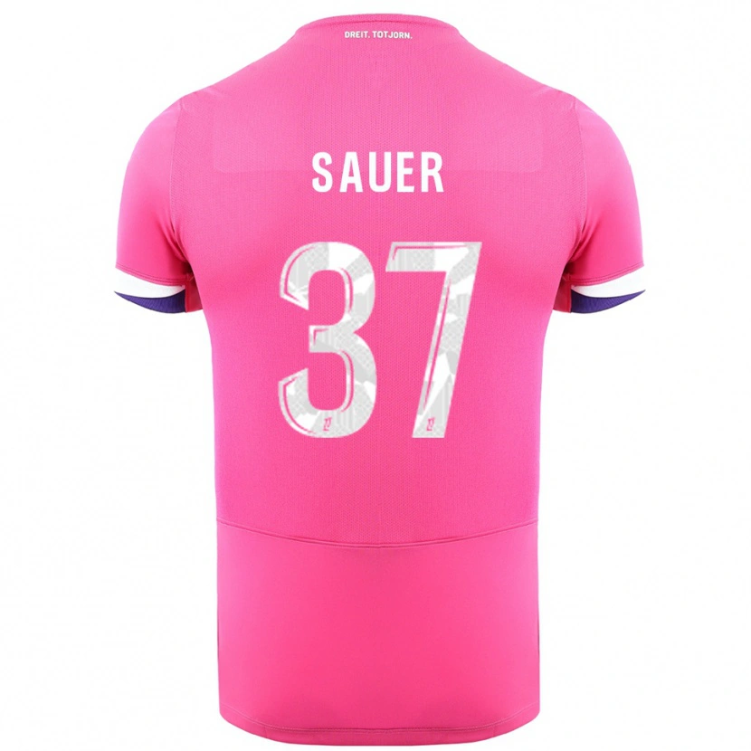 Danxen Niño Camiseta Mario Sauer #37 Rosa Blanco 2ª Equipación 2025/26 La Camisa México