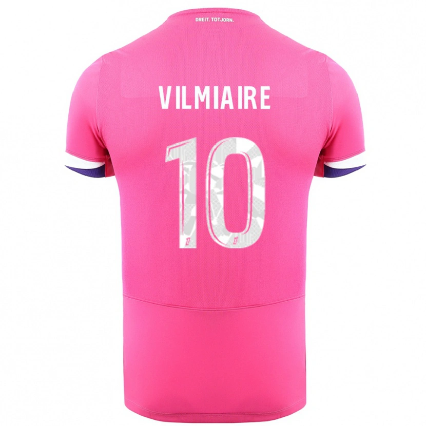 Danxen Niño Camiseta Kelly Vilmiaire #10 Rosa Blanco 2ª Equipación 2025/26 La Camisa México