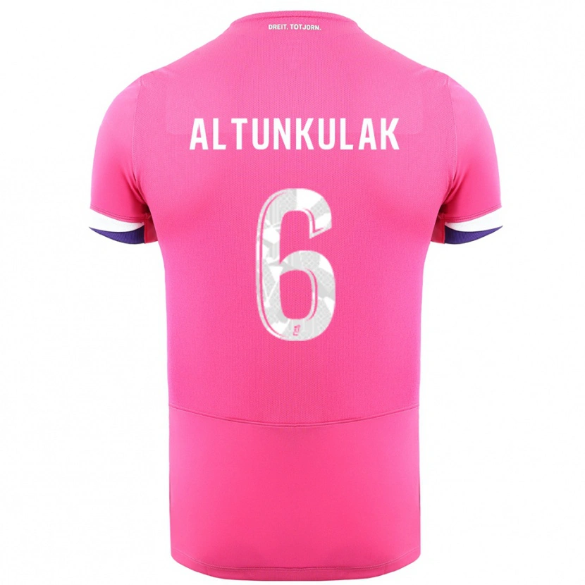 Danxen Niño Camiseta Selen Altunkulak #6 Rosa Blanco 2ª Equipación 2025/26 La Camisa México
