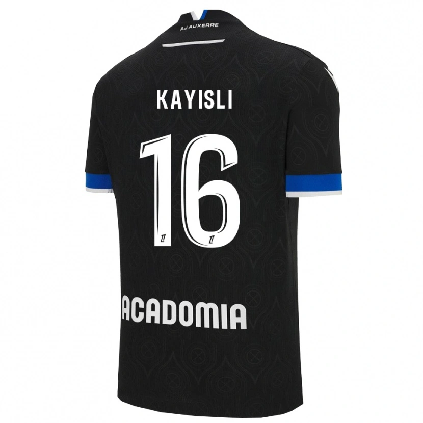 Danxen Niño Camiseta Mehmet Kayisli #16 Negro Blanco 2ª Equipación 2025/26 La Camisa México