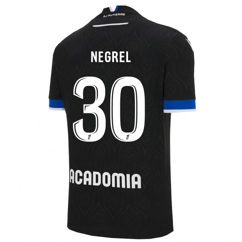 Danxen Niño Camiseta Tom Negrel #30 Negro Blanco 2ª Equipación 2025/26 La Camisa México