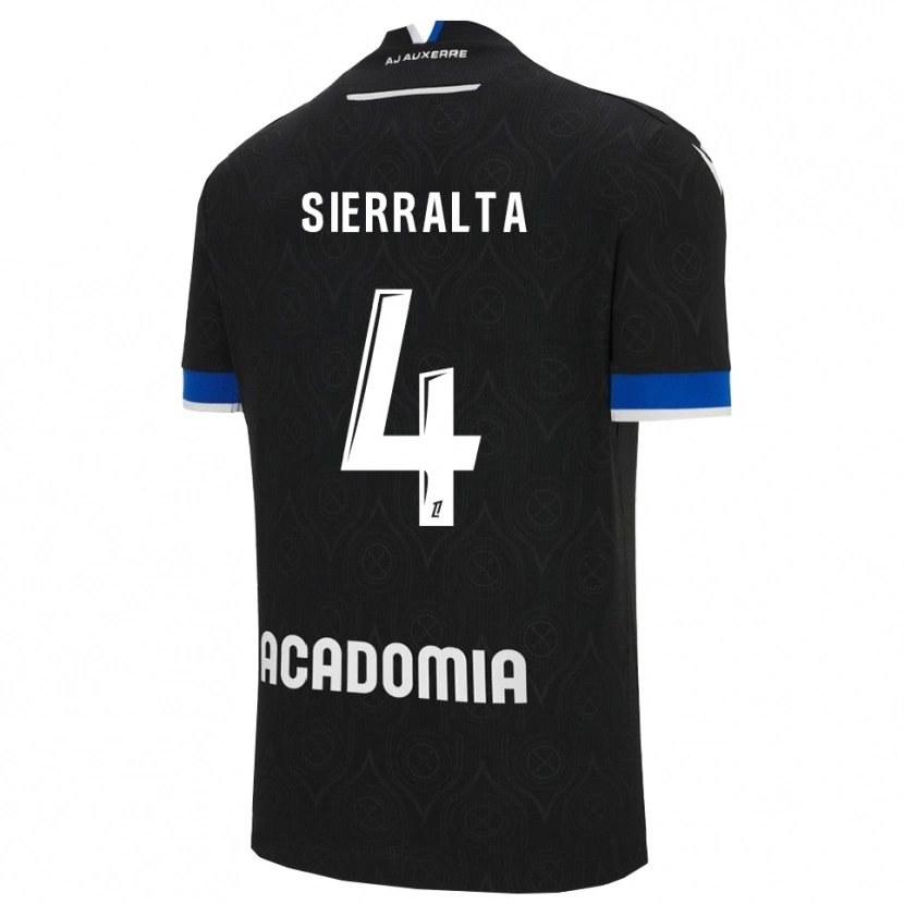 Danxen Niño Camiseta Francisco Sierralta #4 Negro Blanco 2ª Equipación 2025/26 La Camisa México