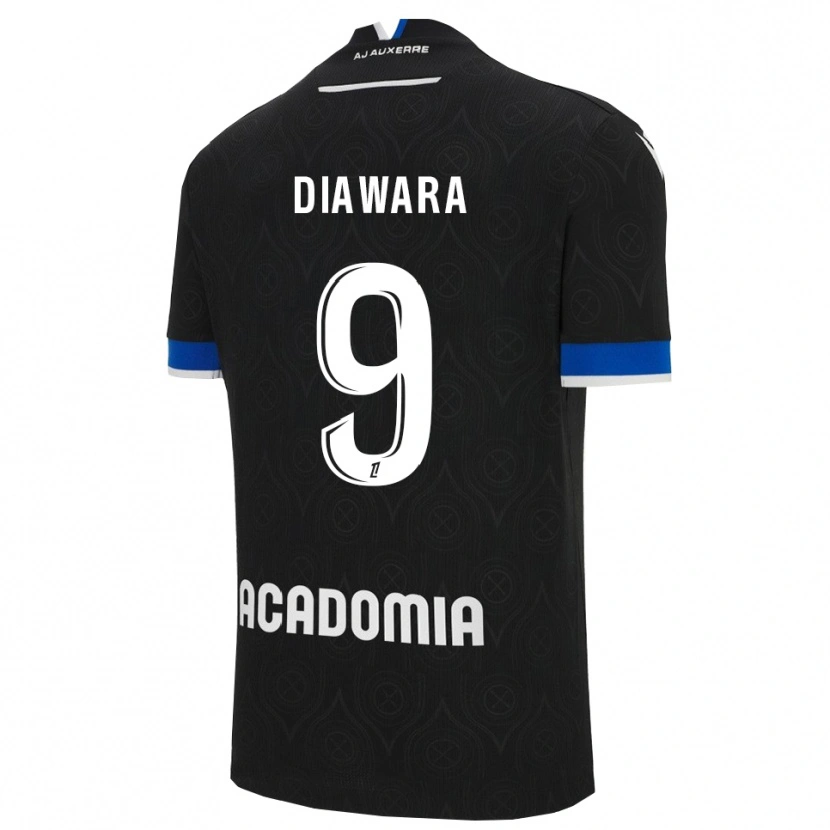 Danxen Niño Camiseta Tidiane Diawara #9 Negro Blanco 2ª Equipación 2025/26 La Camisa México